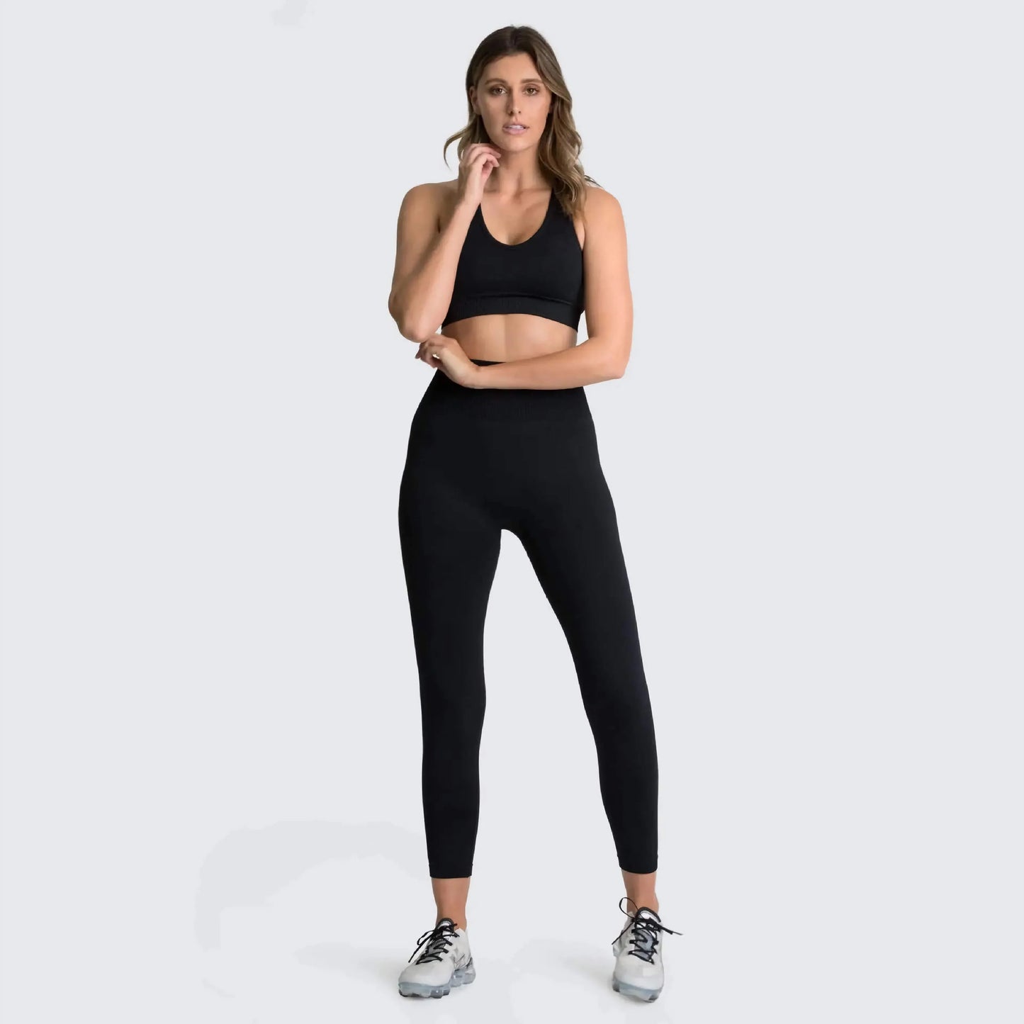 Gym Clothes Set for Women - 2-Piece Push-Up Yoga Bra & High Waist Leggings in 12 Colors