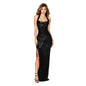 Halter Neck Sweet & Spicy Split Sequin Dress - Backless Long Evening Gown, Various Colors