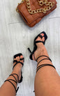 Strappy Lace Up Heels For Women