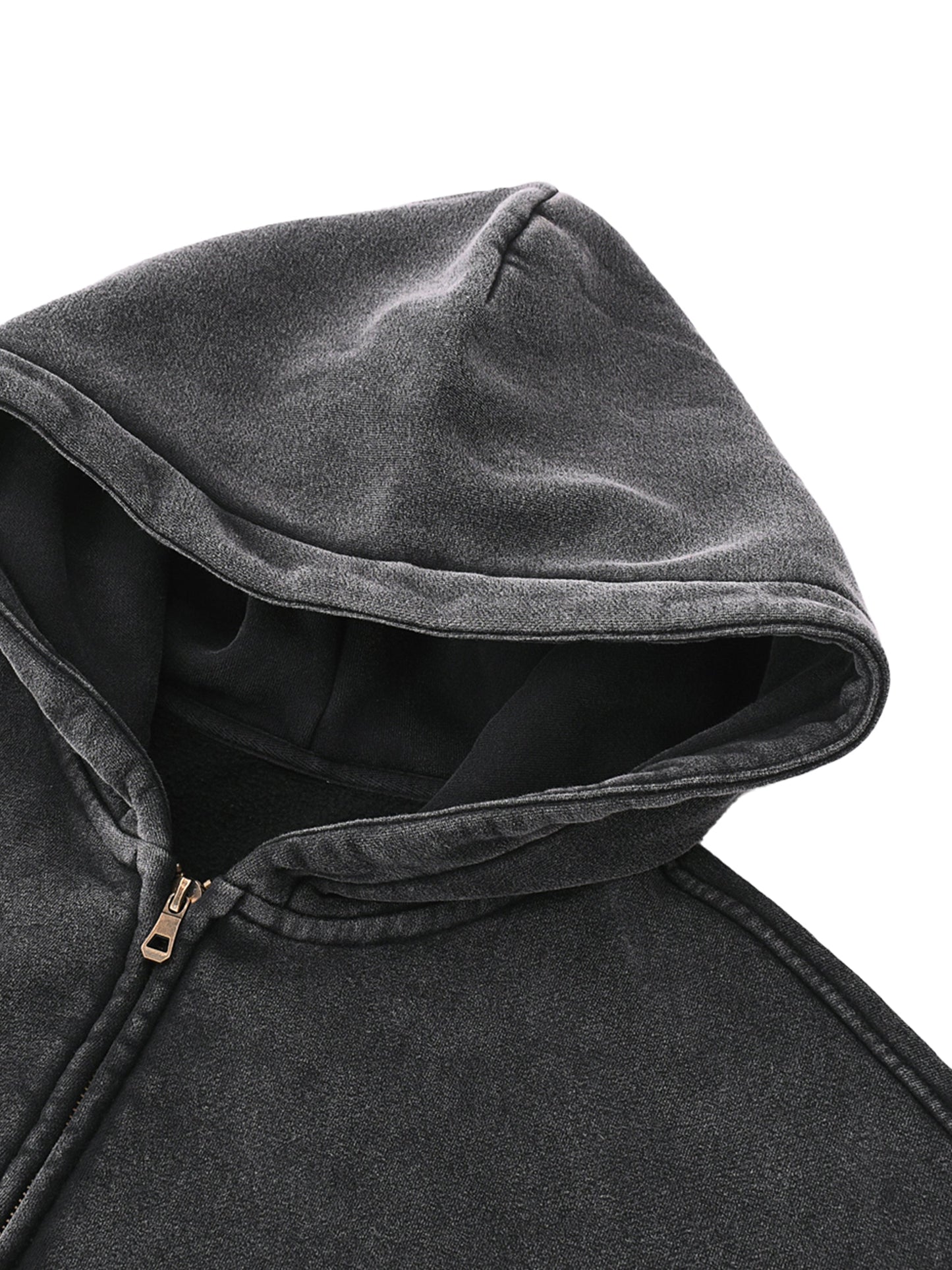 BRACE Zip-Through Boxy Fleece Hoodie