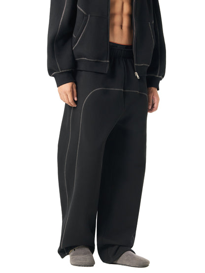 Contrast-Stitched Fleece Sweatpants - Premium Gym Joggers | BRACE