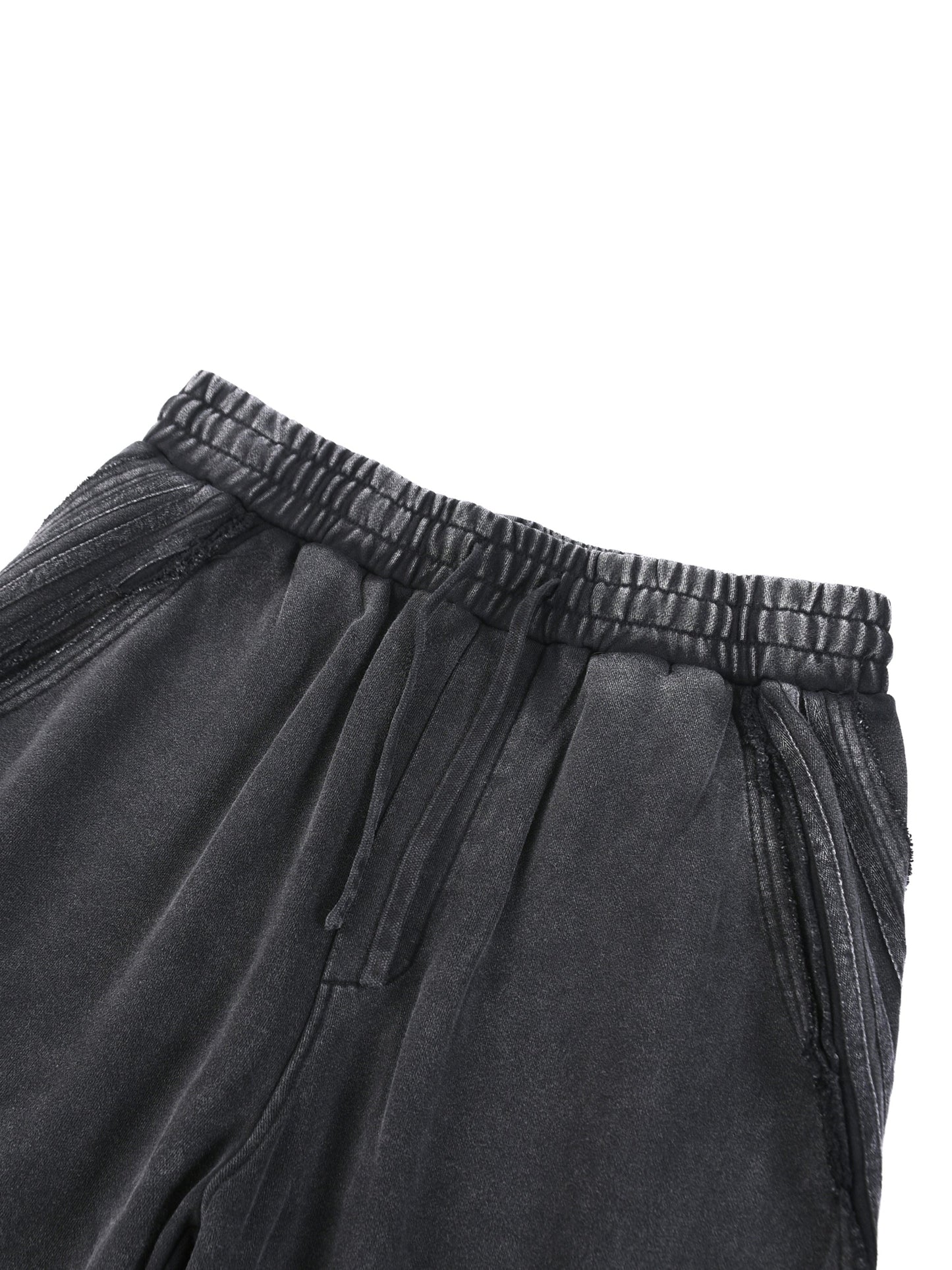 Snow Washed Sweatpants - Raw Edge Tape Detail Gym Joggers | BRACE
