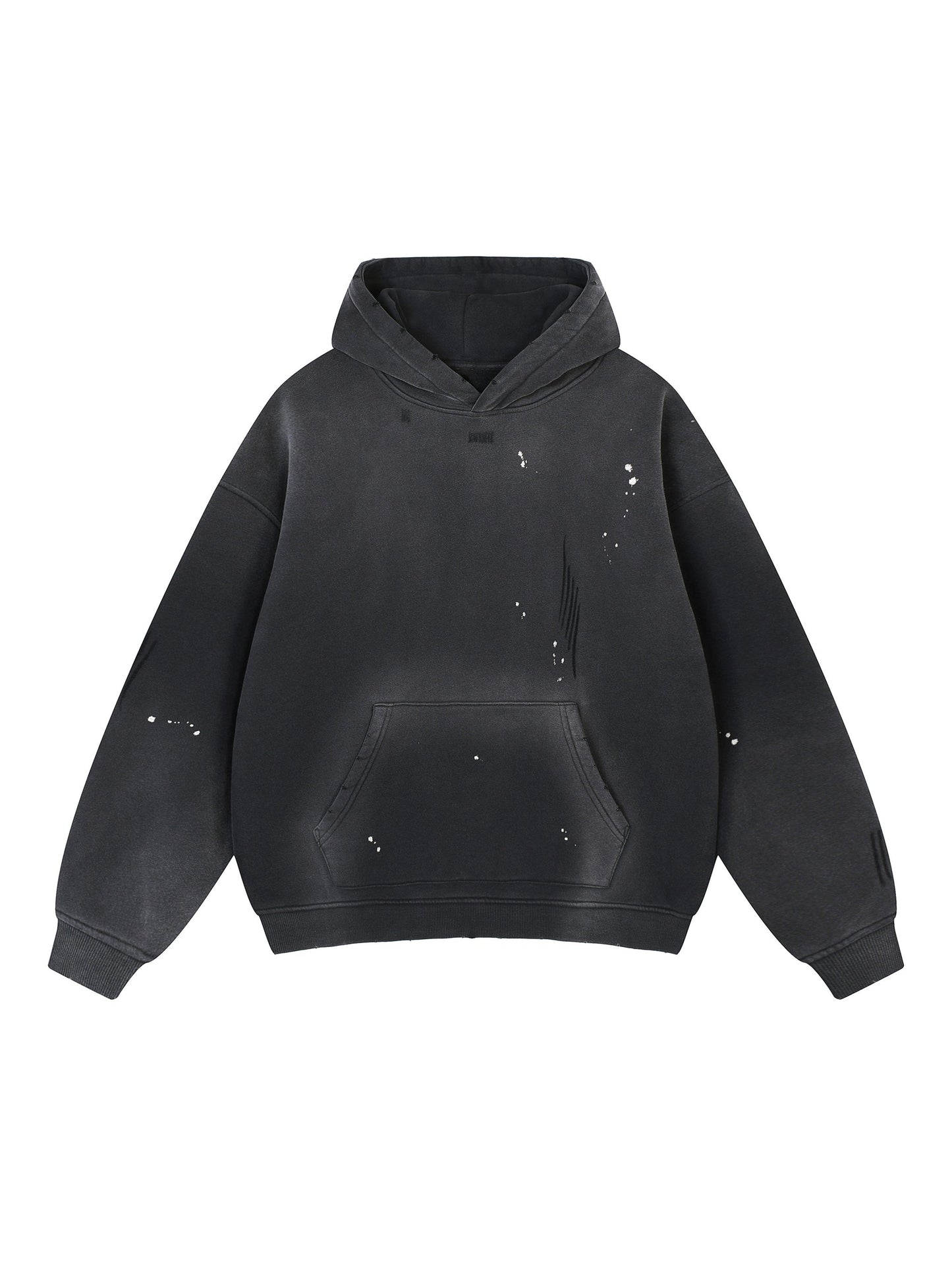 Vintage Washed Frayed Fleece Hoodie - Premium Gym Hoodie | BRACE