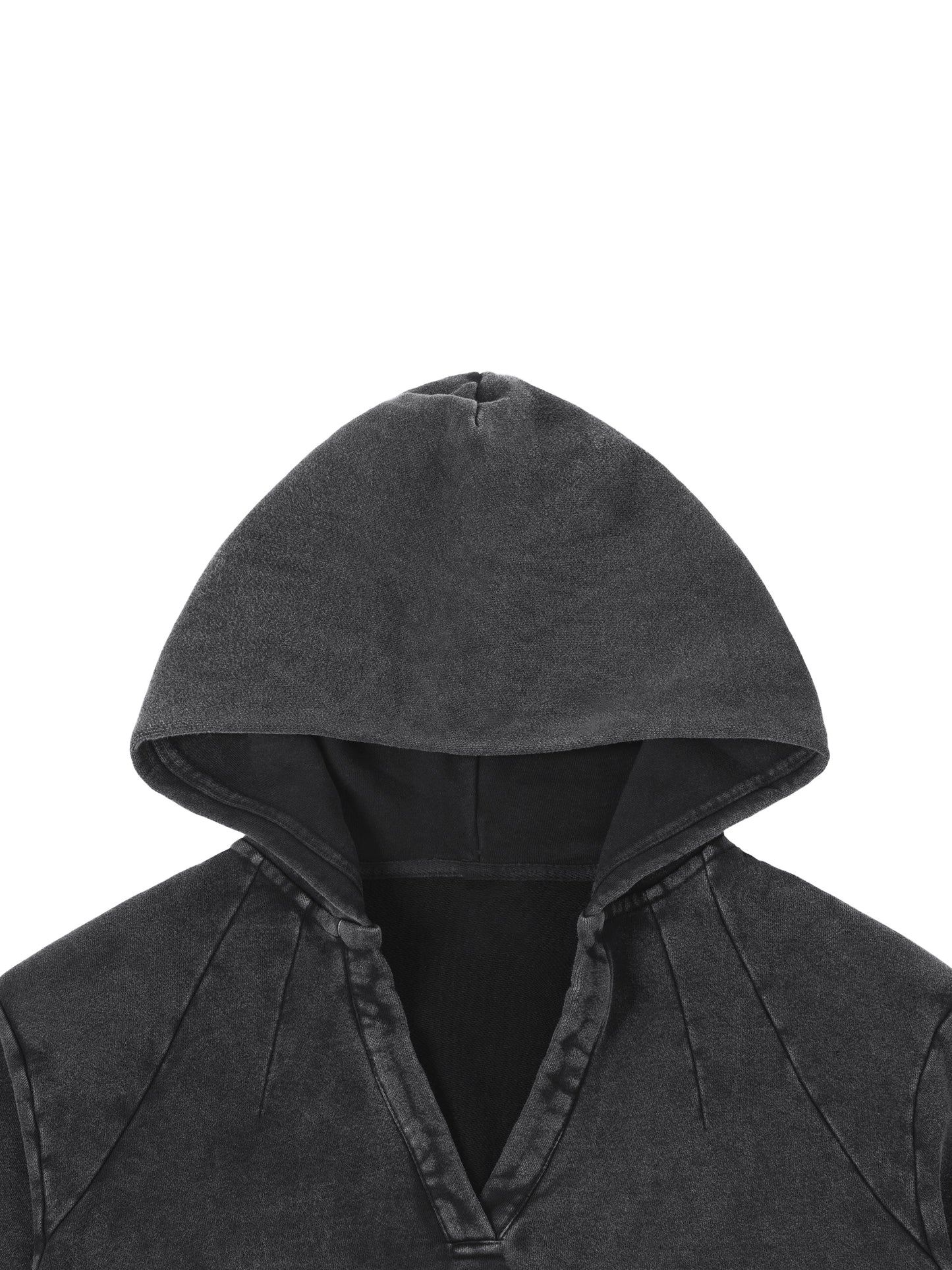 Vintage Washed Raw Edge Hoodie - Premium Fleece Gym Hoodie | BRACE