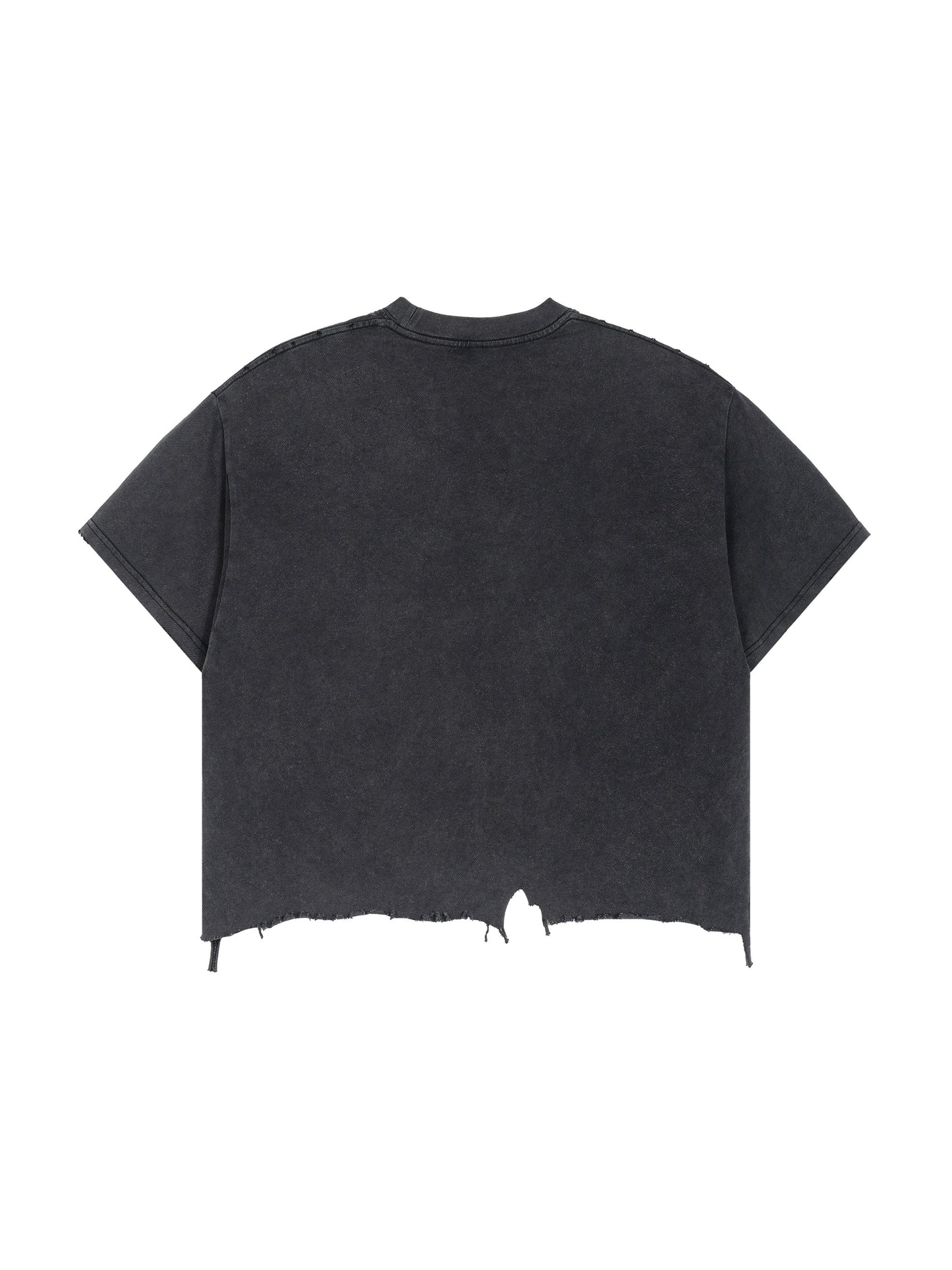 Vintage Wash Boxy T-Shirt - Distressed Hem Gym Tee | BRACE