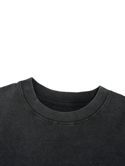 Vintage Wash Boxy T-Shirt - Distressed Hem Gym Tee | BRACE