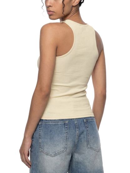 BRACE Slim Fit Ribbed Racerback Tank Top