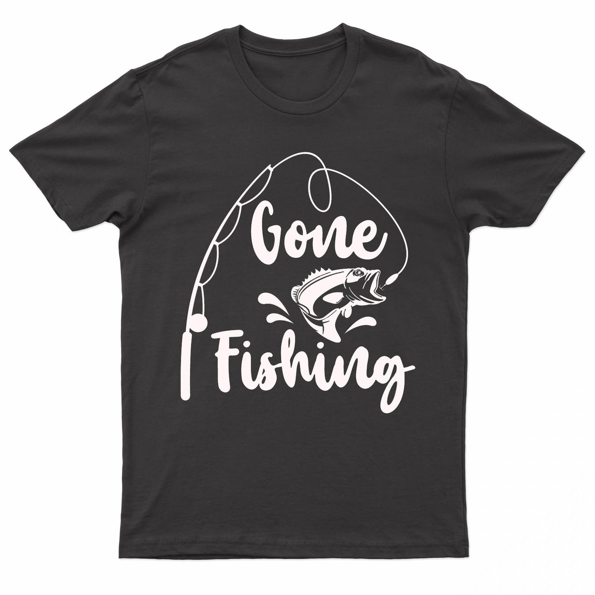 Mens Premium 200gsm Cotton Fishing Logos T-shirt