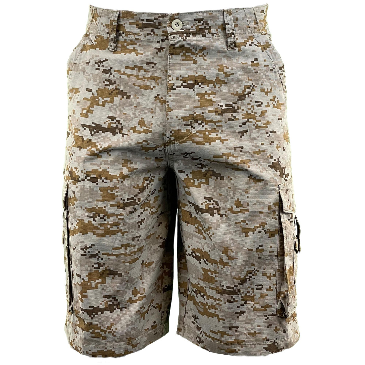 Mens Ripstop Camouflage Cargo Combat Shorts