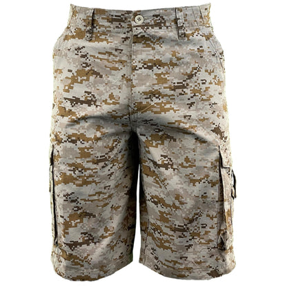 Mens Ripstop Camouflage Cargo Combat Shorts