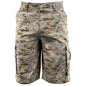 Mens Ripstop Camouflage Cargo Combat Shorts