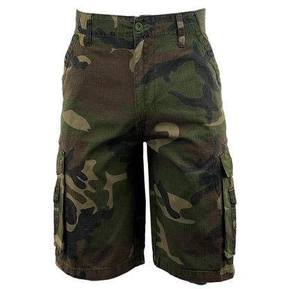 Mens Ripstop Camouflage Cargo Combat Shorts