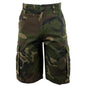 Mens Ripstop Camouflage Cargo Combat Shorts