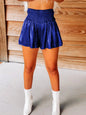 Women's Smocked Pull-on Glitter Shorts
