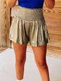 Women's Smocked Pull-on Glitter Shorts