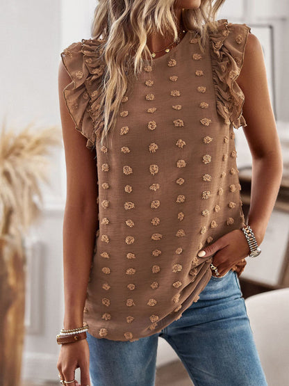 Falbala Shirt Women's Fashionable Elegant Tops.