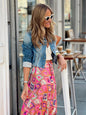 Women's Floral Print Maxi Skirt