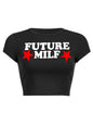 Women's Trendy Short Tight Lettering Printed T-Shirt Hot Girl Top