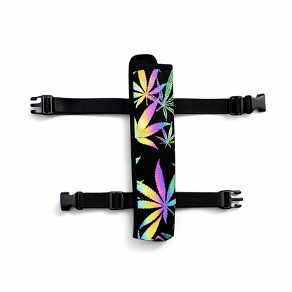 XL Festival Fan – Flash Reflective Iridescent Leaf Rave Fan
