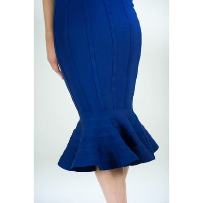 ADREIA  Blue Bandage Bodycon Mermaid Dress