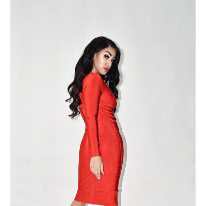 HAMPTON Red Bandage Dress