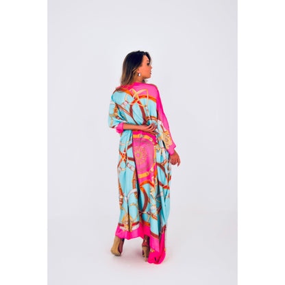 CAIRO Pink Printed Caftan Maxi Dress
