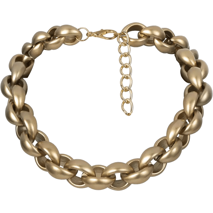 CLEO Gold Chunky Metallic  Necklace