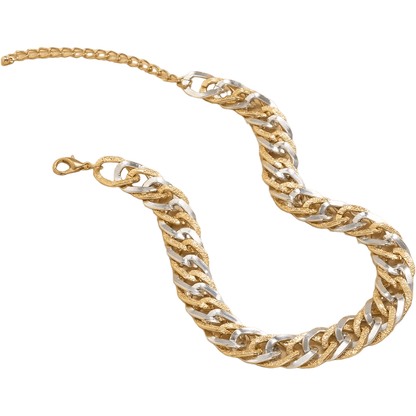LORIH Chunky Gold Metallic Necklace
