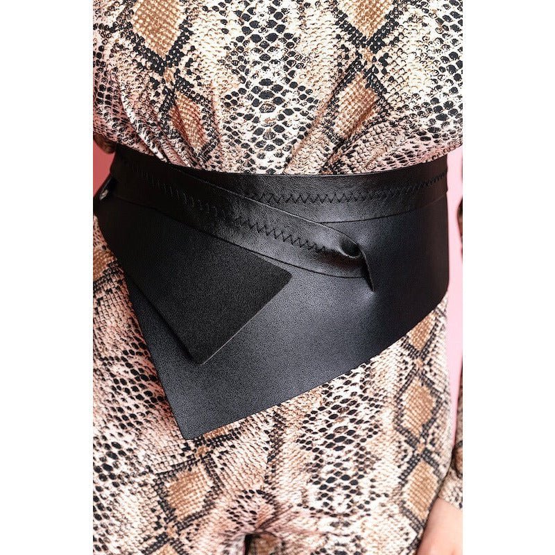 Clairre Black Vegan Statement Waist Belt