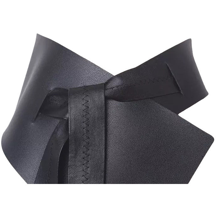 Clairre Black Vegan Statement Waist Belt