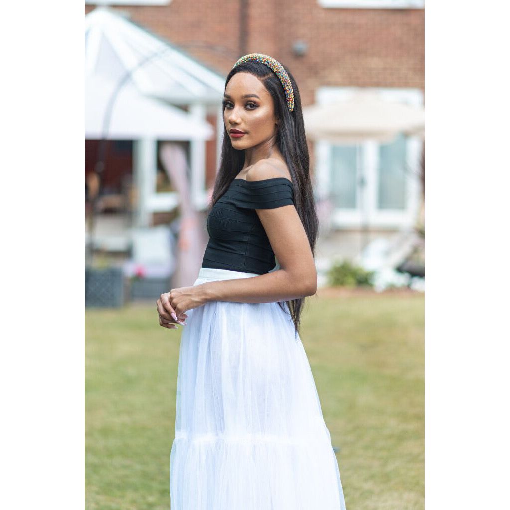 BRADSHAW White Five  Layer Tulle Skirt