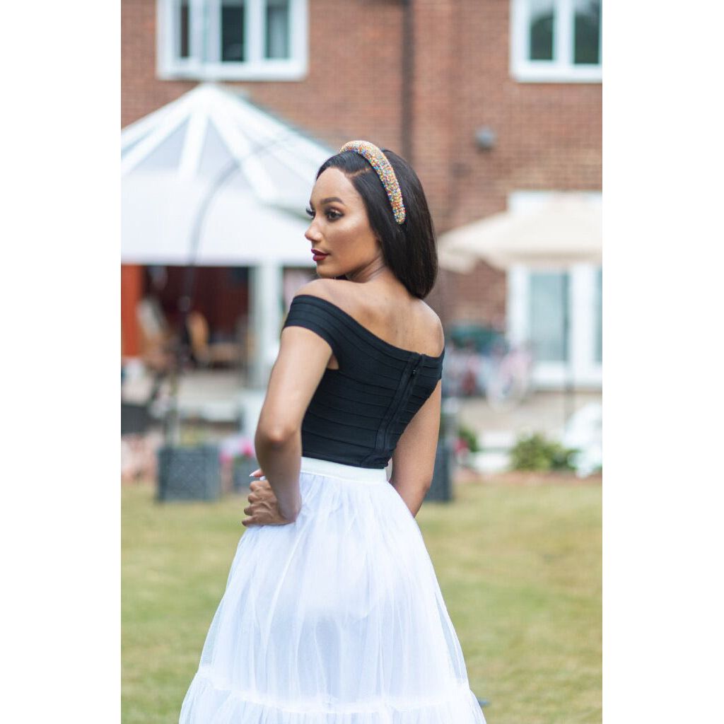 BRADSHAW White Five  Layer Tulle Skirt