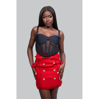 LAURA Black Corset Top