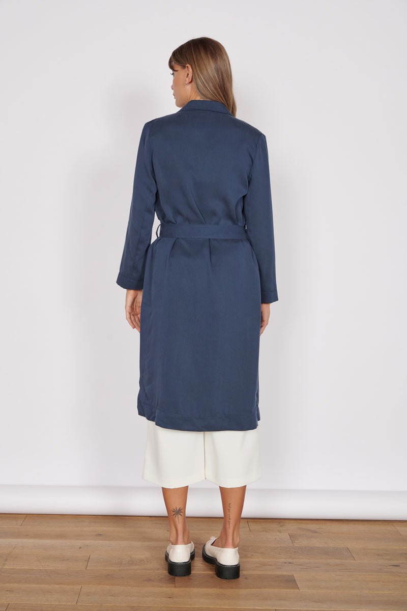 Dali Navy Longline Lightweight Coat