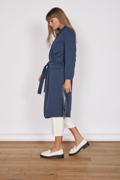 Dali Navy Longline Lightweight Coat