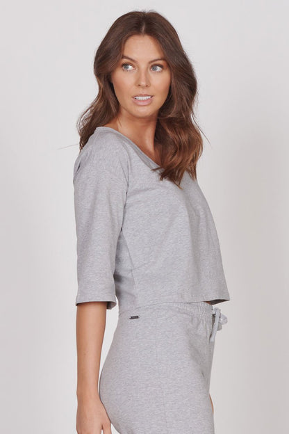 Erin Grey Marl Soft Touch Lounge Top