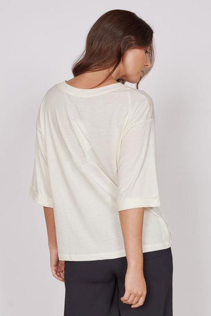 Gabi Cream Classic Oversized T-Shirt