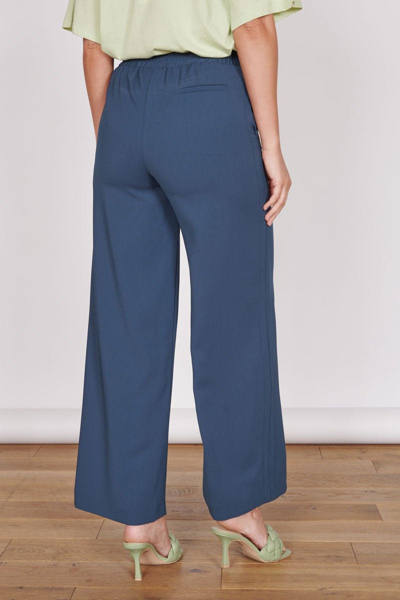 Lena Navy Wide Leg Trousers