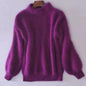 Joy - Fluffy Knitted Oversized Turtleneck Sweater