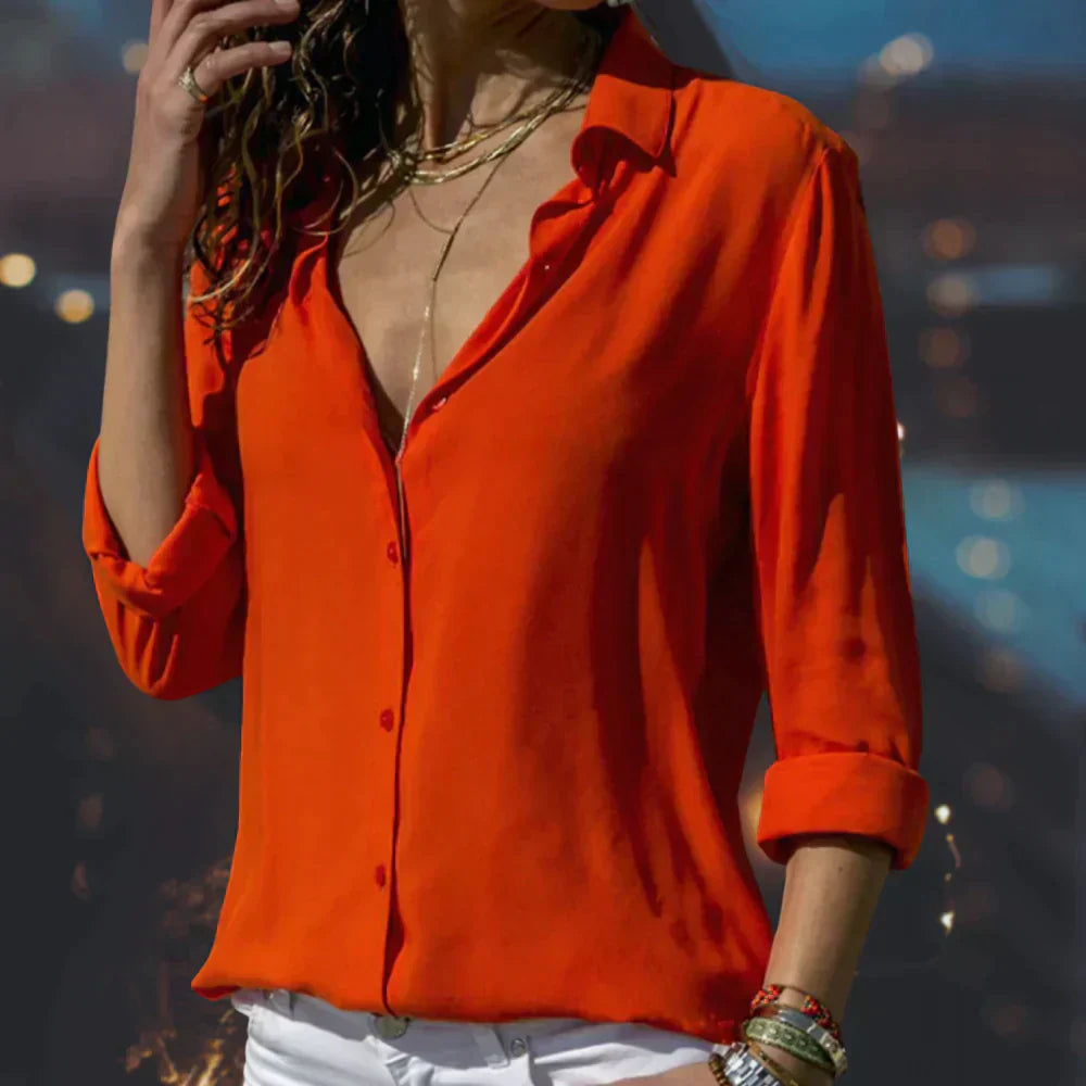 Juliana - Luxe Satin Blouse That Makes You Look Fantastic With A Comfort Feel