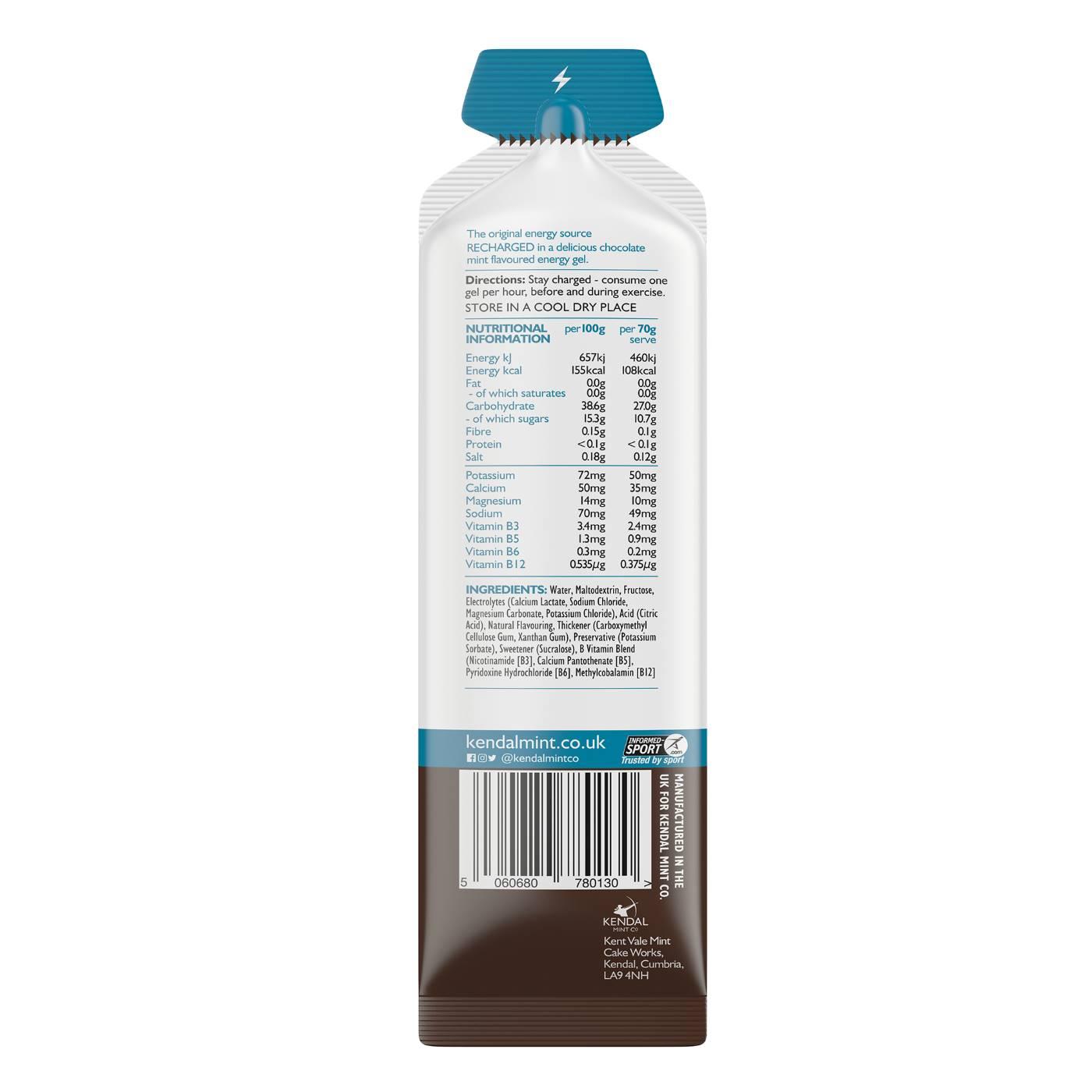 KMC NRG GEL Chocolate Mint Flavour Bundle L (48x70g Gels)