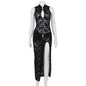 Chic Lace Cut-Out Evening Dress