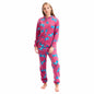 Ladies Soft Horse Print Fleece Hooded Onesie Pyjamas Warm Nightwear Jumpsuit with Zipper Elastic Cuffs Pink Blue Sizes 10-20 by Daisy Dreamer