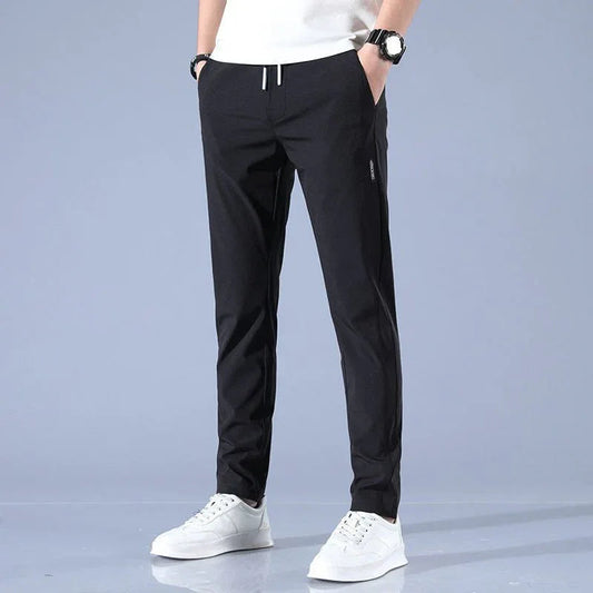 Lightweight Summer Trousers for Men - Plus Size Straight Pants in Multiple Colors