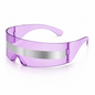 Futuristic Shield Sunglasses – Lilac Cyber Rave Visor