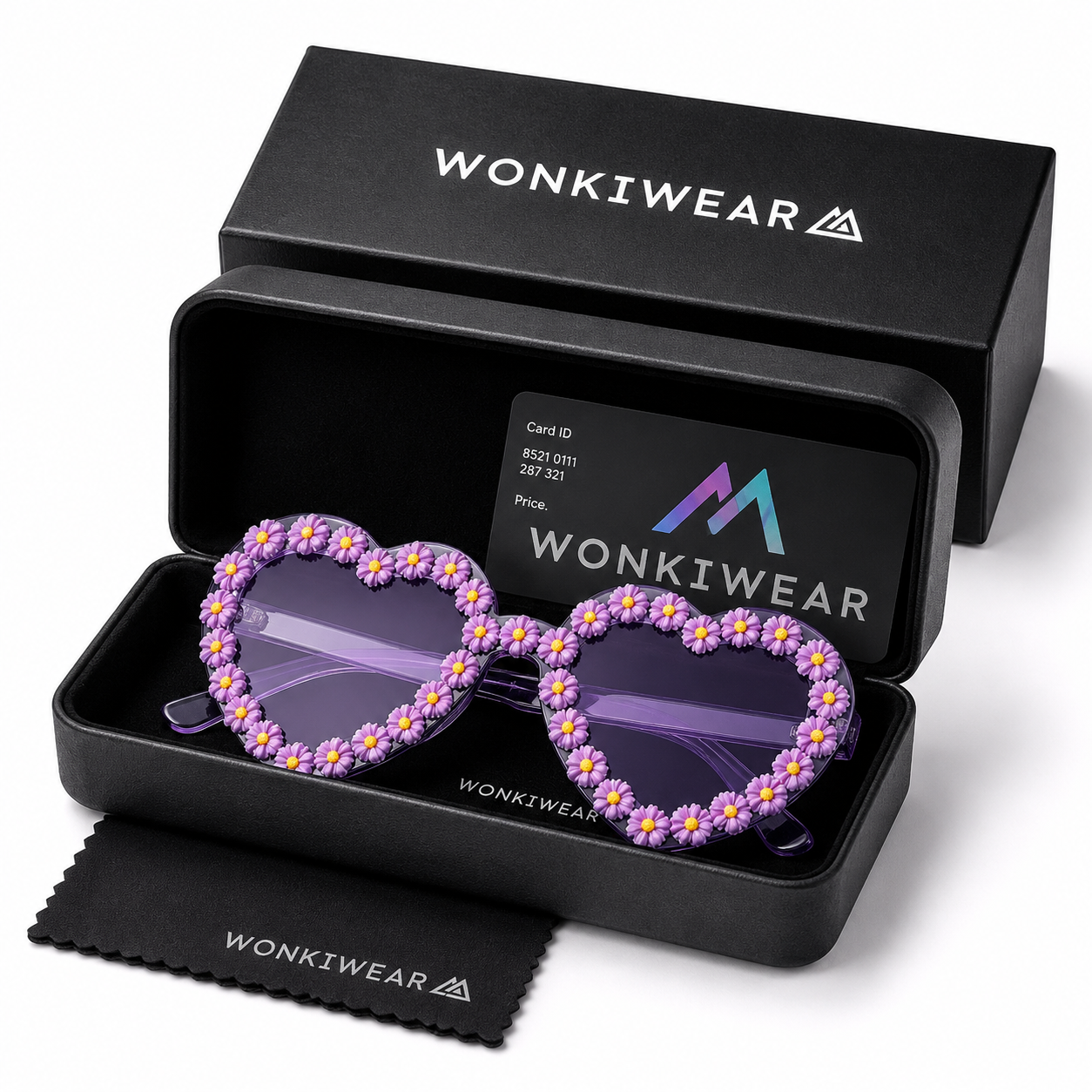 Heart Shaped Daisy Colour Therapy Glasses – Lilac