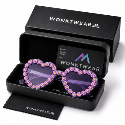 Heart Shaped Daisy Colour Therapy Glasses – Lilac