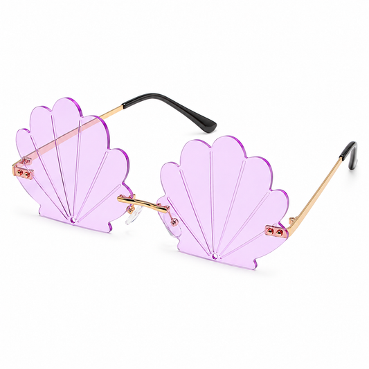 Lilac Mermaid Shell Festival Sunglasses – Colour Therapy Rave Glasses