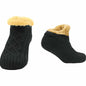 Luxurious Nordic Fluffy Sherpa Lined Slipper Socks for Men and Women Warm Non-Slip Indoor Winter House Shoes Fair Isle Black Navy Grey UK 4-7 8-12 by Sock Stack