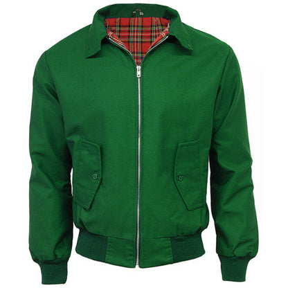 Mens Tartan Lined Classic Harrington Jackets - Made in the UK
